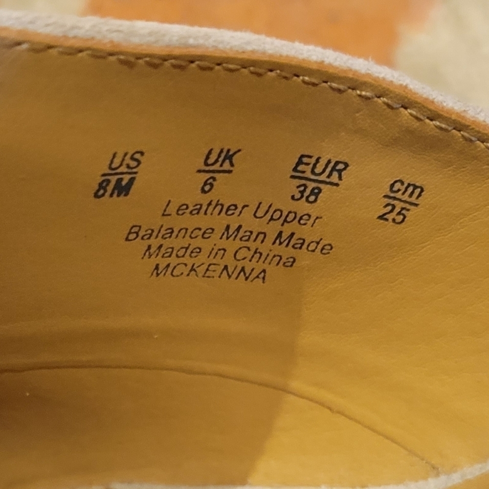 Franco Sarto 3in open toe, open heel leather beige, tan heeled sandles Size 8 - Picture 6 of 6